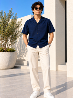 Neon Navy Cuban Collar