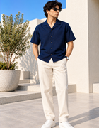 Neon Navy Cuban Collar