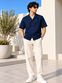 Neon Navy Cuban Collar