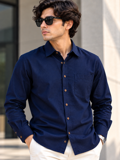 Neon Navy Causal Shirt