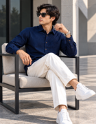 Neon Navy Causal Shirt