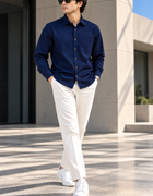 Neon Navy Causal Shirt