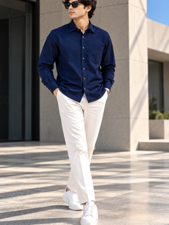 Neon Navy Causal Shirt