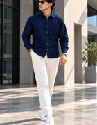 Neon Navy Causal Shirt