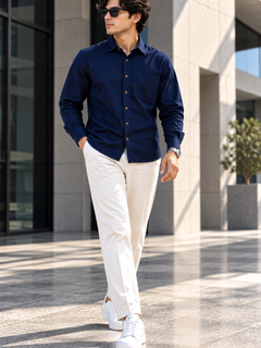 Neon Navy Causal Shirt
