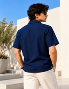 Neon Navy Cuban Collar