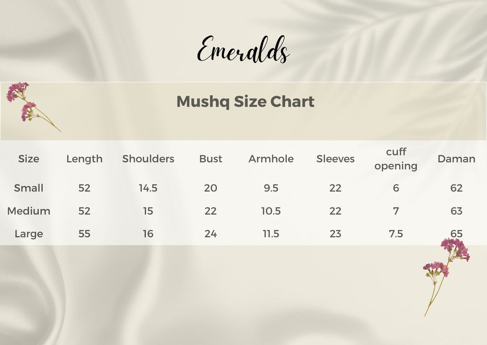 Mushq Size Guide