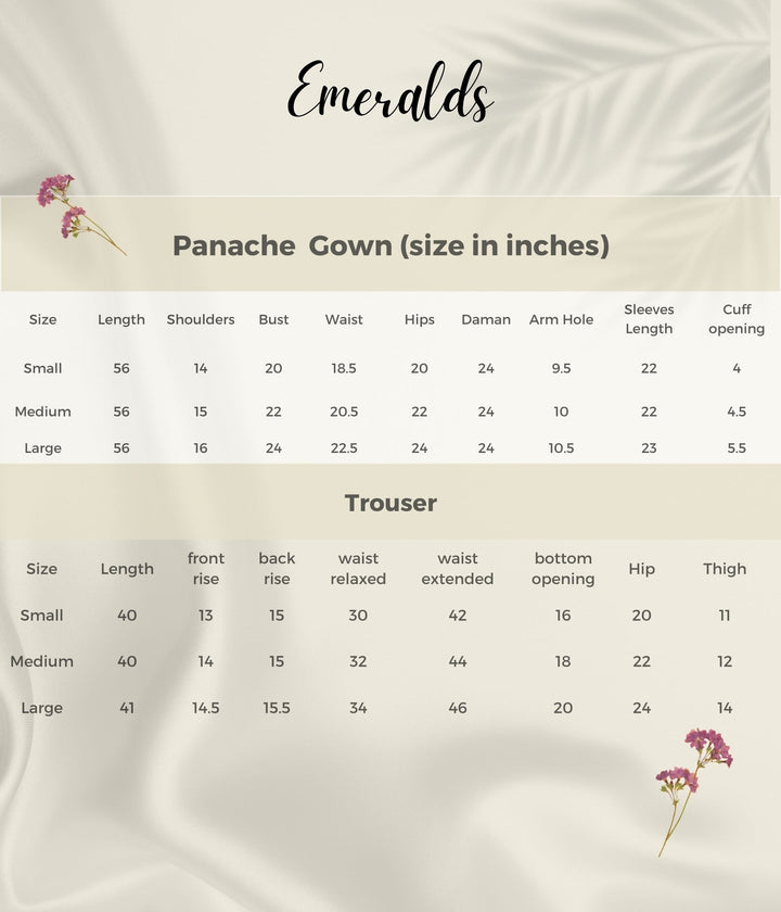 "Emeralds 3PC Mint Embellished Net Gown with Silk Camisole and Trousers – Wedding/Formal Wear"