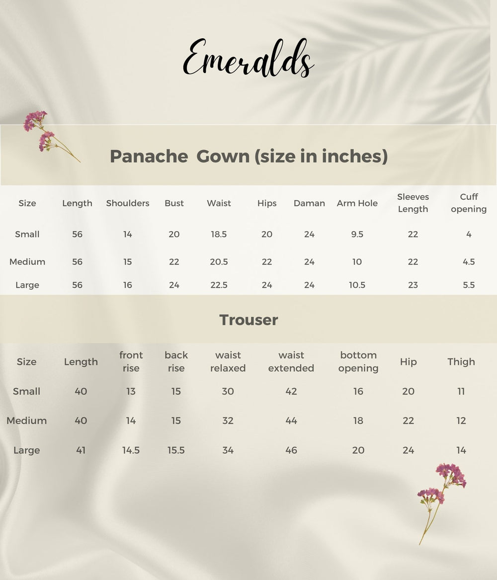Panache Size Guide