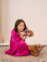 Mini Ruby couture – elegant red festive outfit for girls