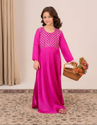 Mother-daughter matching silk maxis – Mini Ruby by Emeralds
