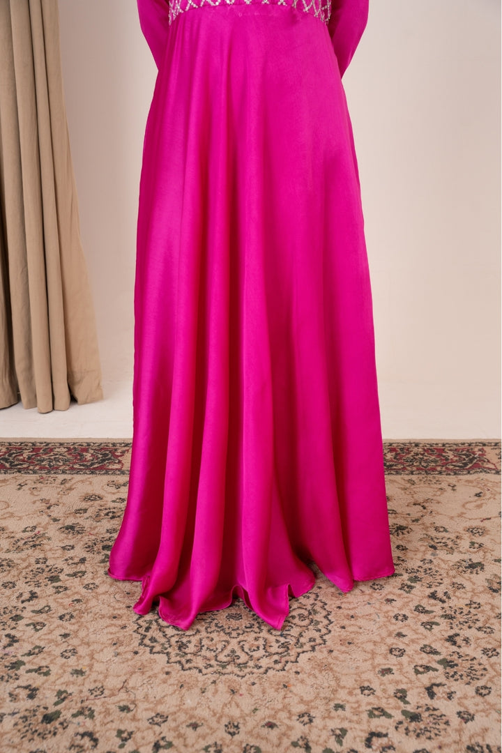 Fuchsia evening gown 