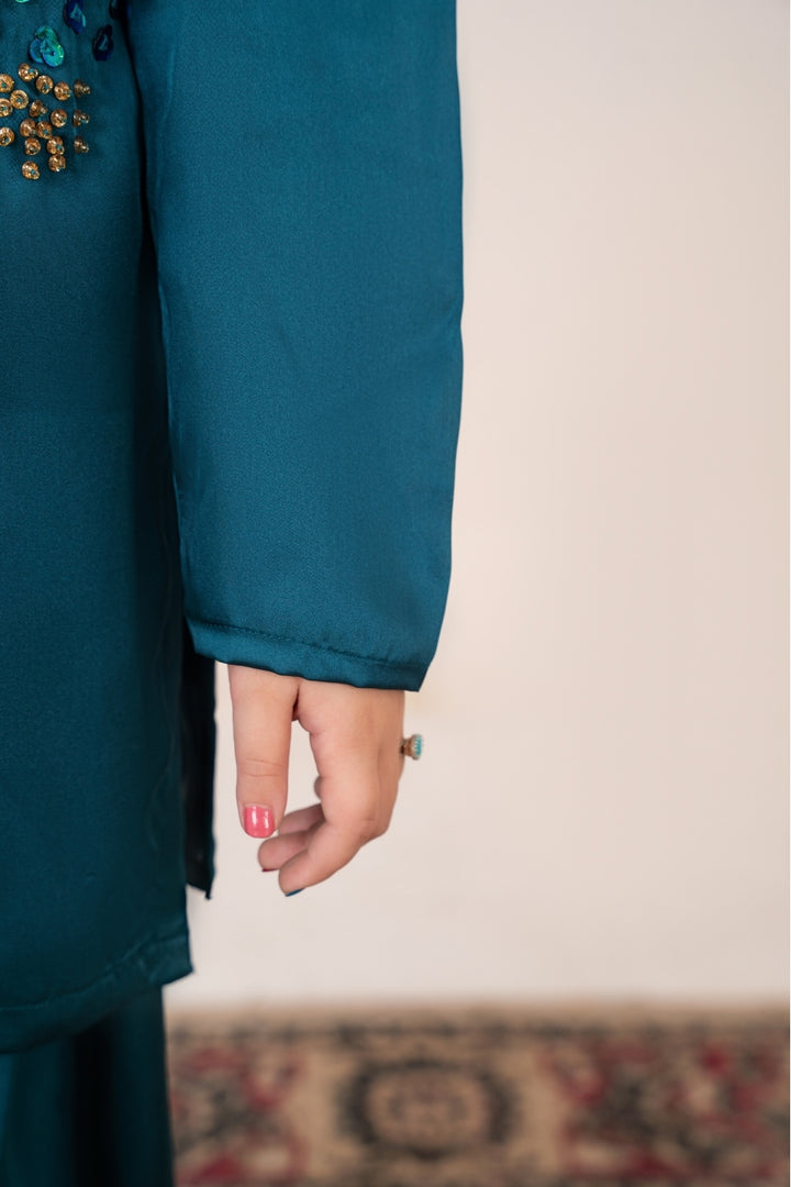 Luxury festive outfit for girls – Peacock Whisper kids collection 2025