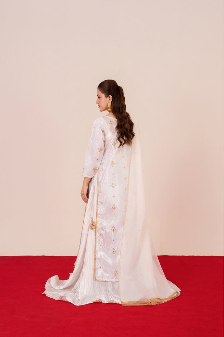 Diamanté Organza Dupatta – Emeralds