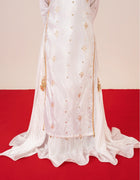 Starburst couture – embroidered white silk ensemble for weddings