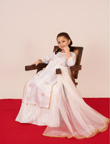 Stylish Pakistani kids outfit – Mini Starburst white designer dress