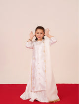 Elegant white embroidered dress – Mini Starburst girls collection