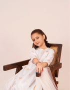 Pakistani designer kids clothing – Mini Starburst white dress