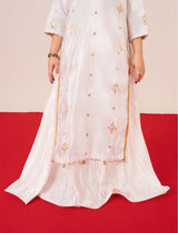 Designer kidswear in Pakistan – Mini Starburst white dress 2025