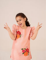 Stylish peach festive dress – Pakistani designer outfit Peach Blossom