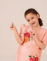 Luxury Pakistani dress in peach color – Peach Blossom collection