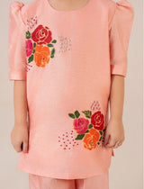 Peach Blossom designer dress – elegant women’s outfit in Pakistan