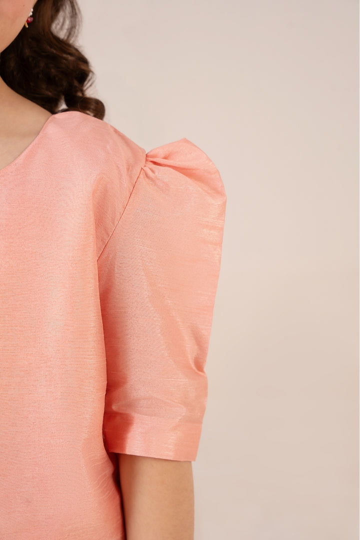 Peach Blossom formal outfit – embroidered women’s wear 2025