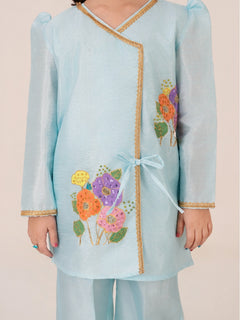 Cute girls floral outfit – luxury kids clothing in Pakistan