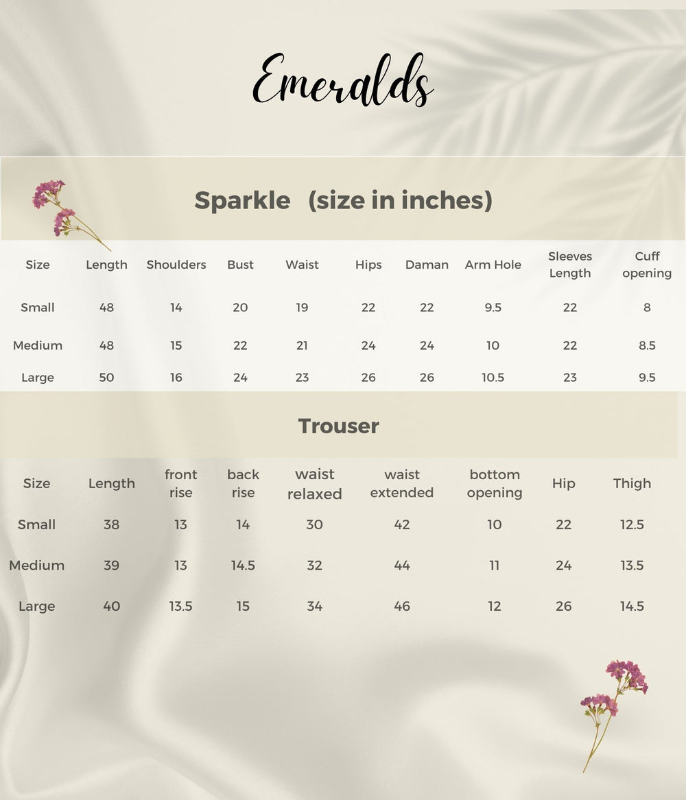 Sparkle Size Guide
