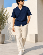 Neon Navy Cuban Collar