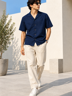 Neon Navy Cuban Collar