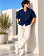 Neon Navy Cuban Collar