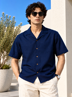 Neon Navy Cuban Collar
