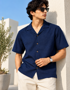 Neon Navy Cuban Collar