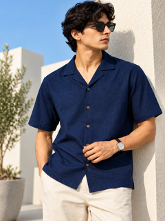 Neon Navy Cuban Collar