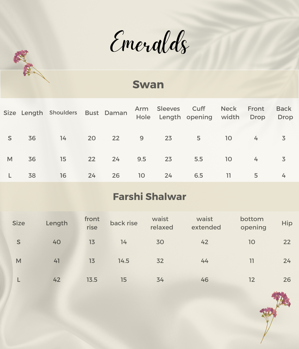 Swan Size Guide