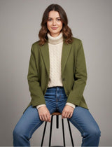 Essential Olive Oversized Blazer - Emeralds 