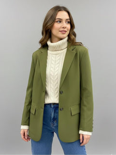Essential Olive Oversized Blazer - Emeralds 