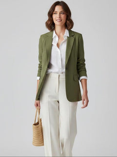 Essential Olive Oversized Blazer - Emeralds 