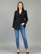 Essential Black Oversized Blazer - Emeralds 