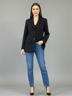 Essential Black Oversized Blazer - Emeralds 
