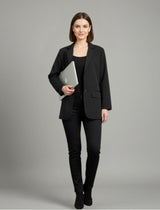 Essential Black Oversized Blazer - Emeralds 