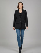 Essential Black Oversized Blazer - Emeralds 