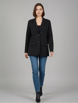 Essential Black Oversized Blazer - Emeralds 