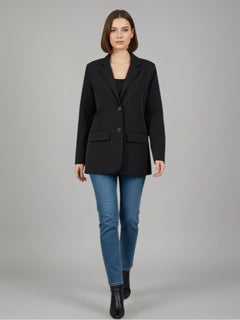Essential Black Oversized Blazer - Emeralds 