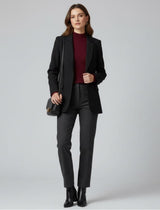 Essential Black Oversized Blazer - Emeralds 