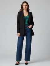 Essential Black Oversized Blazer - Emeralds 