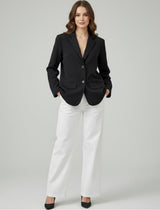 Essential Black Oversized Blazer - Emeralds 