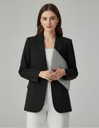 Essential Black Oversized Blazer - Emeralds 