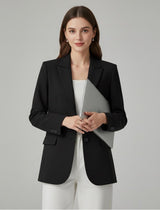 Essential Black Oversized Blazer - Emeralds 